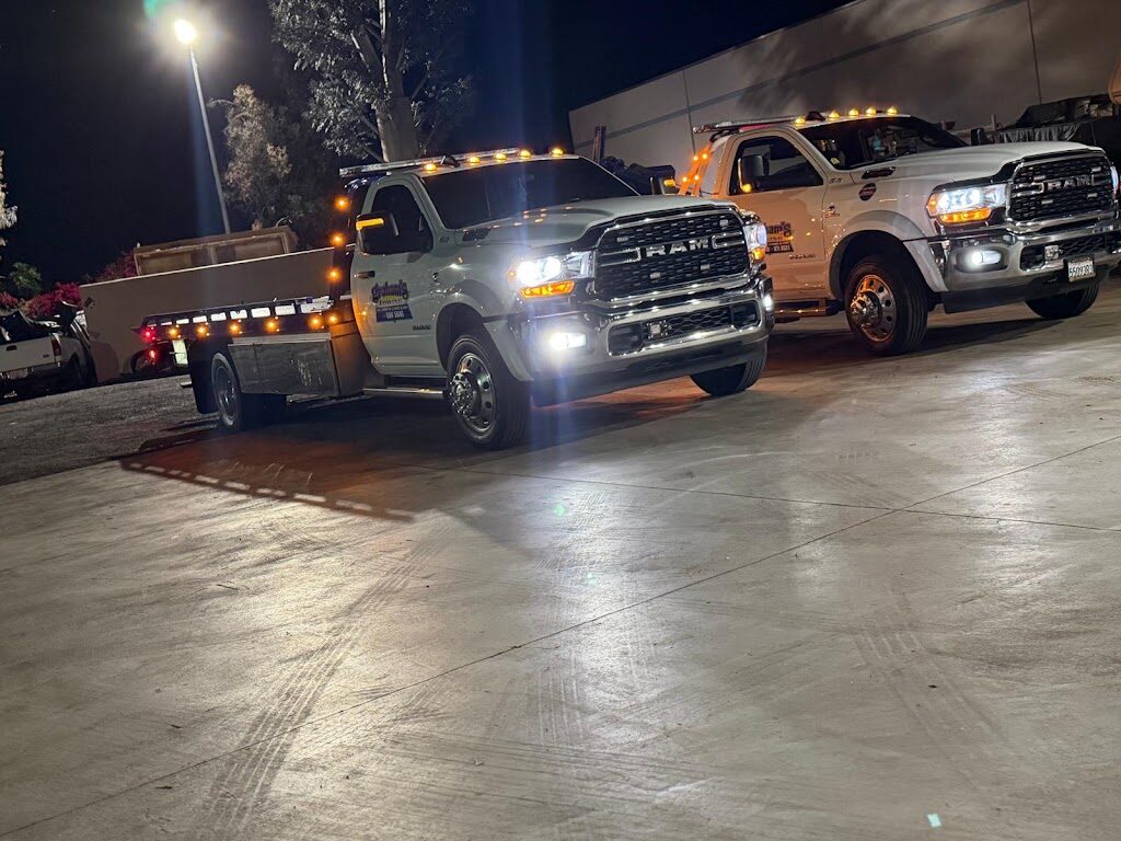 Graham's Towing heavy trucks at the La Habra yard